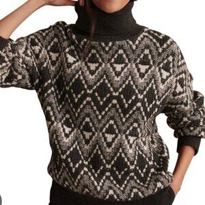 Varley Ida Relaxed Fair Isle Rollneck Turtleneck